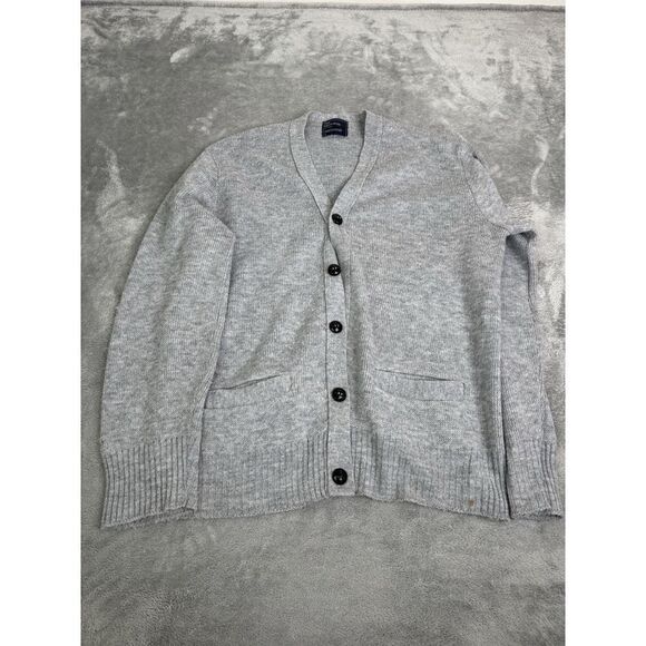 Vintage 80s JCPenny Cardigan Sweater Men's Size Large Gray - Picture 1 of 8